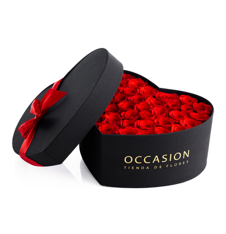 Corazón Negro Rosas Rojas