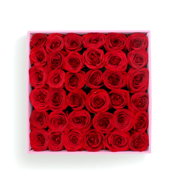 Caja Rosa Rosas Rojas